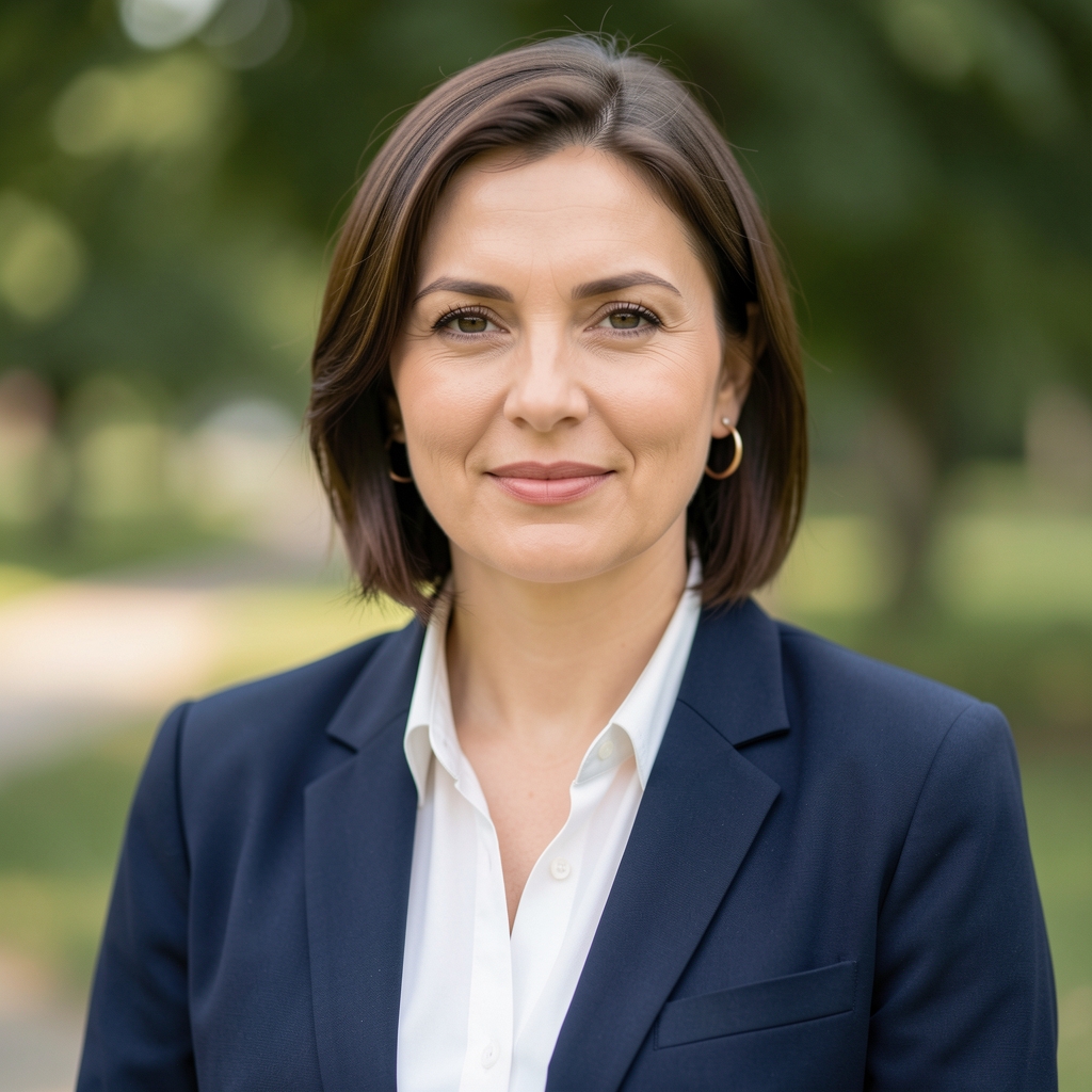 Портрет Соње Миловић, аналитичара за медијску етику и нормативне оквире у Kestrel платформи, пословна фотографија